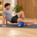 Foam roller - 33 cm in gebruik